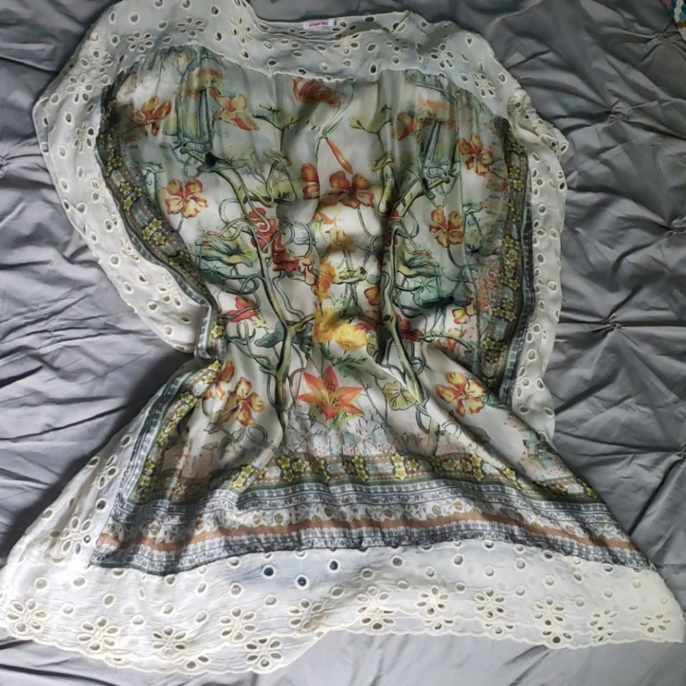 100% SILK Johnny Was tunic-style dress